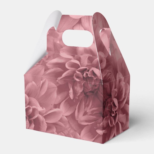 Cluster of light Mauve Dahlias Favour Box (Front Side)