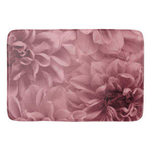 Cluster of Light Mauve Dahlias Floral Bath Mat
