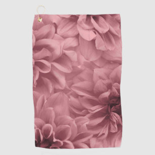 Cluster of Light Mauve Dahlias Floral Golf Towel
