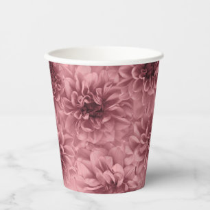 Cluster of light Mauve Dahlias Paper Cups