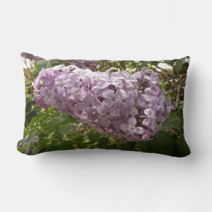 Cluster of Lilac Blossoms Spring Floral Lumbar Cushion