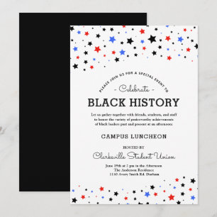 Cluster of Stars Black History Event RWBB White Invitation