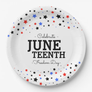 Cluster of Stars   Celebrate Juneteenth Paper Plat Plate
