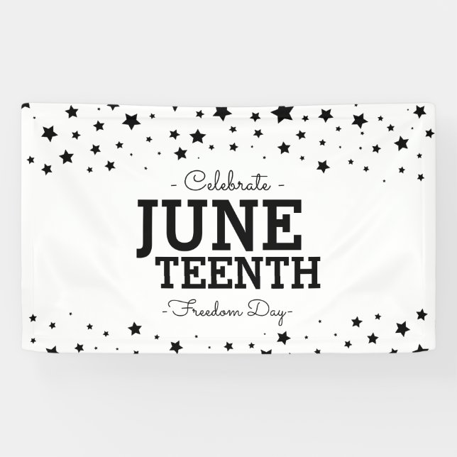 Cluster of Stars | Juneteenth Freedom Day Banner (Horizontal)