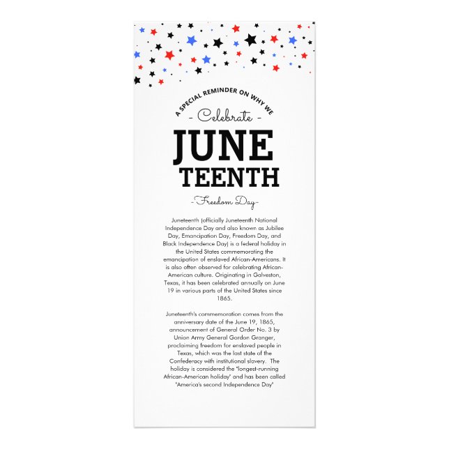 Cluster of Stars | Juneteenth Information Card (Front)
