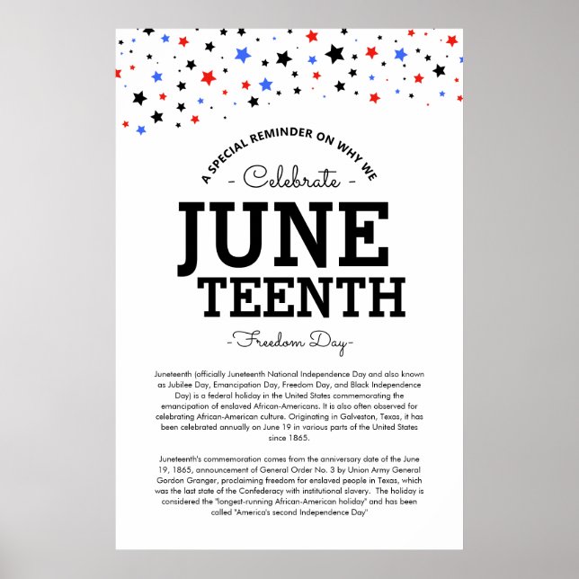 Cluster of Stars | Juneteenth Information Poster (Front)