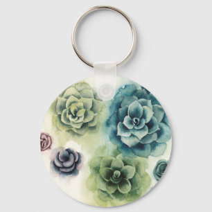 Cluster of Succulents Key Ring