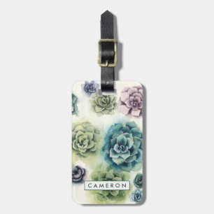 Cluster of Succulents Luggage Tag