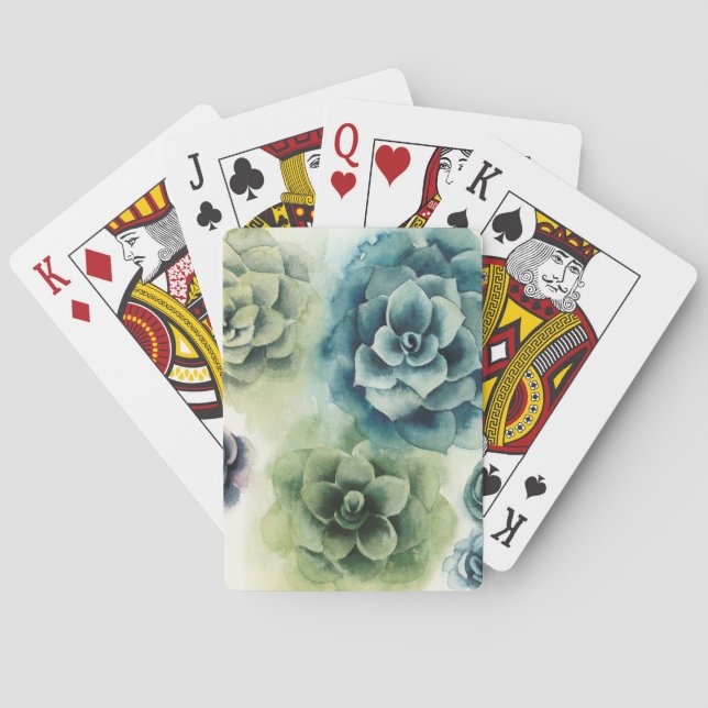 Cluster of Succulents Playing Cards (Back)