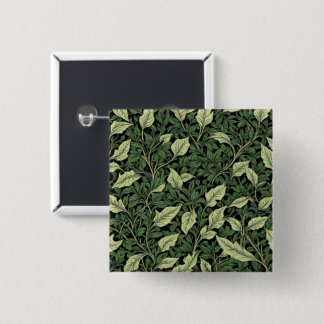 Cluster of Vines in Shades of Green 15 Cm Square Badge (Front & Back)