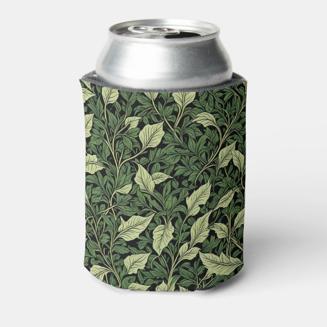 Cluster of Vines in Shades of Green Can Cooler (Can Back)