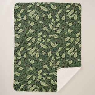 Cluster of Vines in Shades of Green Sherpa Blanket