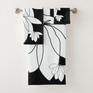 Clusters Black Gift  Bath Towel Set