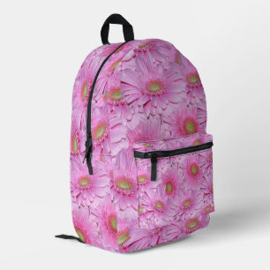 Clusters Of Pink Gerbera Flowers,  Printed Backpack