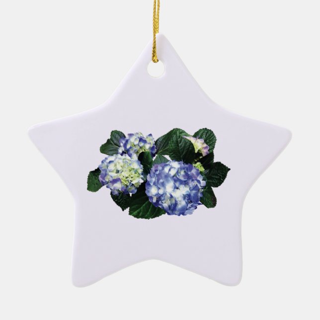 Clusters of Purple Hydrangea Ceramic Tree Decoration (Front)