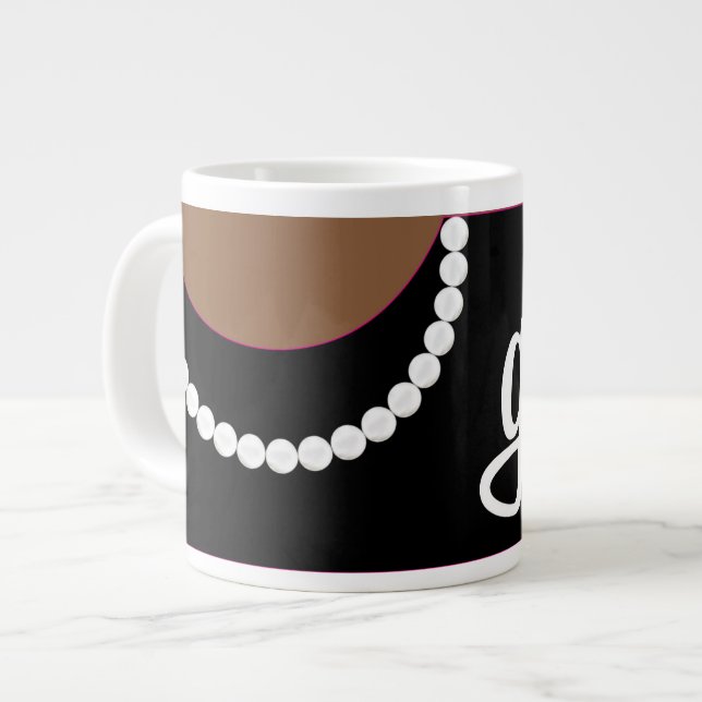 Clutch Pearls and Gasp Jumbo Mug (Front Left)