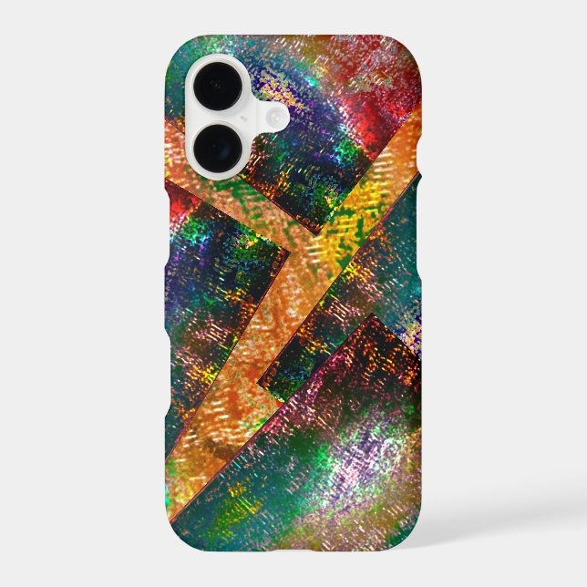 Clutter of coloured layers with rustic burnt  (Back)