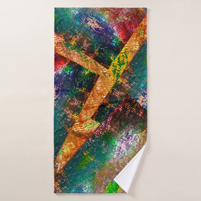Clutter of coloured layers with rustic burnt  bath towel set (Bath Towel)