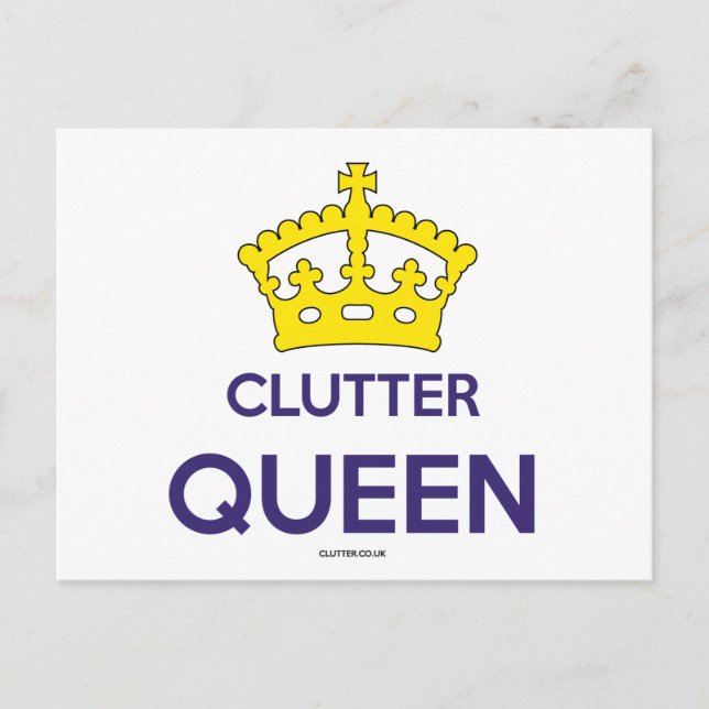 'Clutter Queen' Postcard (Front)