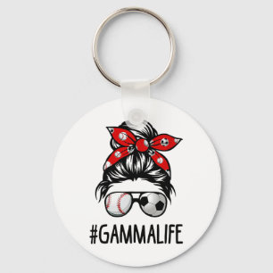 Cly Gamma Life Soccer Messy Bun Sell Mother's Day  Key Ring