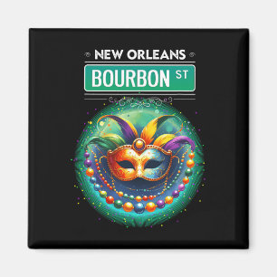 Cly New Orleans Bourbon Street Cool Fun Nola Mardi Magnet