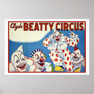 Clyde Beatty Vintage Circus Poster