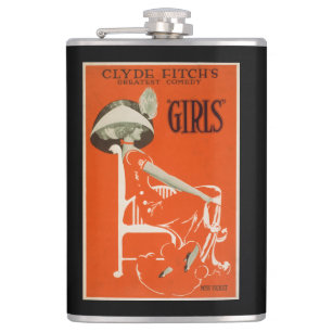 Clyde Fitch's Greatest Comedy, "Girls" Theatre 2 Hip Flask