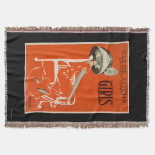 Clyde Fitch's Greatest Comedy, "Girls" Theatre 2 Throw Blanket