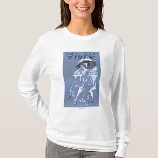 Clyde Fitch's Greatest Comedy, "Girls" Theatre T-Shirt (Front)