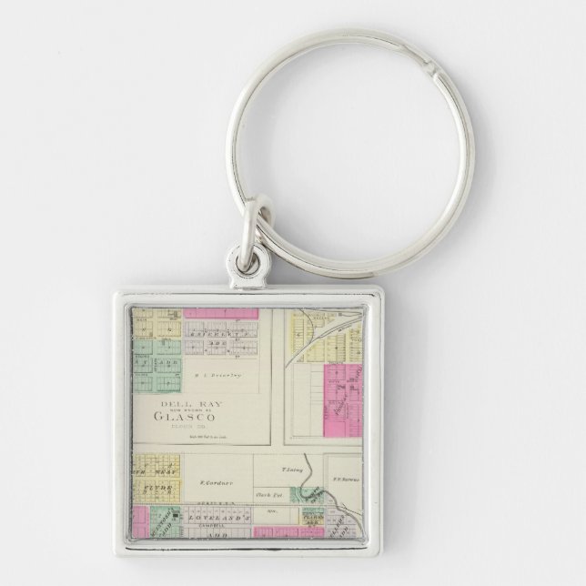 Clyde, Glasco, Jamestown, Kansas Key Ring (Front)