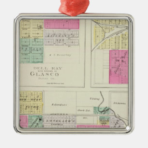 Clyde, Glasco, Jamestown, Kansas Metal Tree Decoration