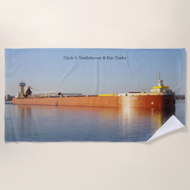 Clyde S. VanEnkevort & Erie Trader beach towel (Front)