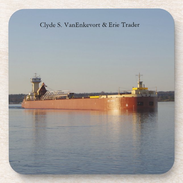 Clyde S. VanEnkevort & Erie Trader coasters (Front)