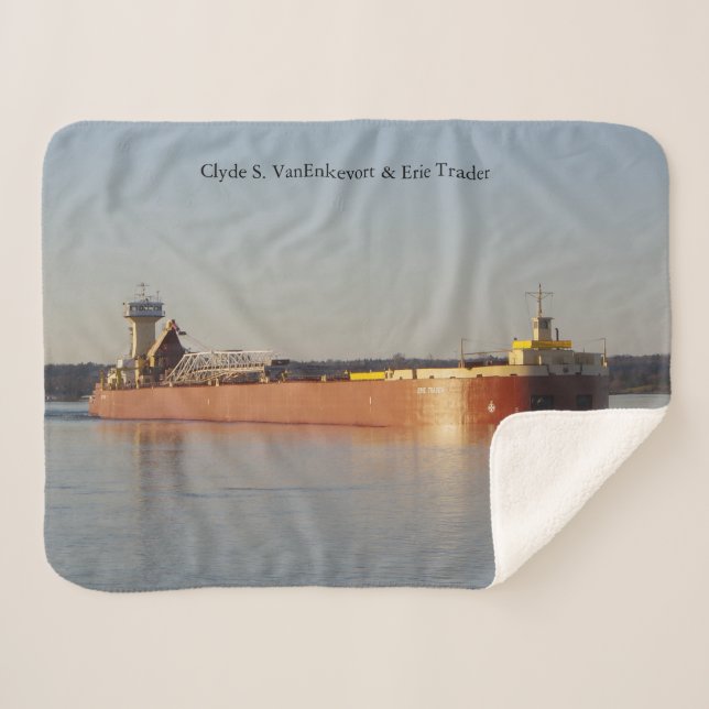 Clyde S. VanEnkevort & Erie Trader sherpa blanket (Front (Horizontal))