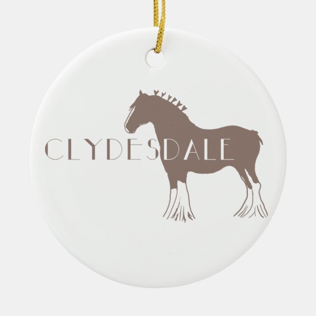 Clydesdale Ceramic Tree Decoration (Front)