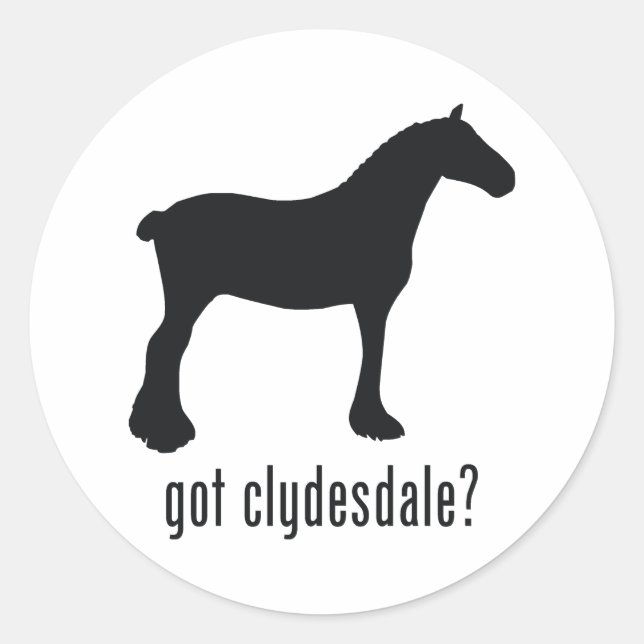 Clydesdale Classic Round Sticker (Front)