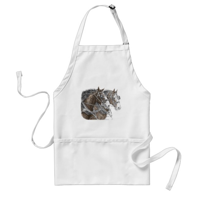 Clydesdale Draught Horse Team Standard Apron (Front)