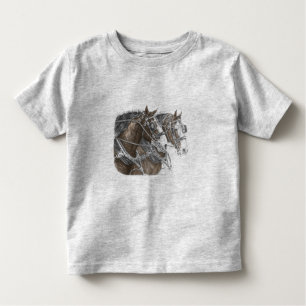 Clydesdale Draught Horse Team Toddler T-Shirt
