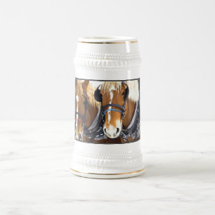 Clydesdale Draught   Horses Beer Mug
