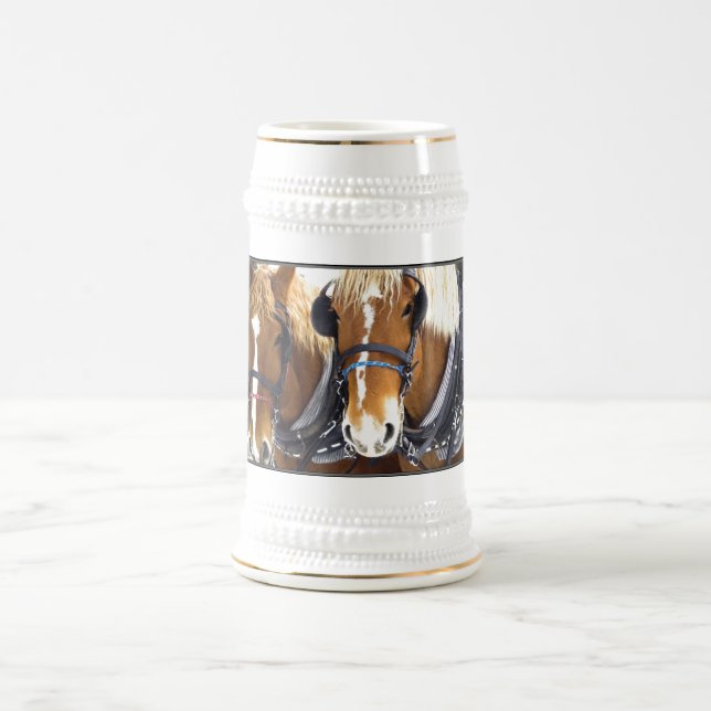 Clydesdale Draught   Horses Beer Mug (Center)