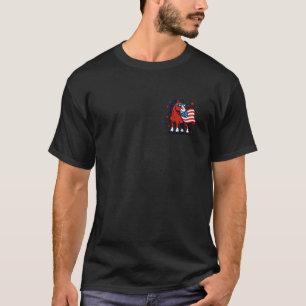 Clydesdale Horse 4 of July American Flag Patriotic T-Shirt