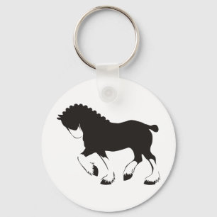 Clydesdale Horse Key Ring