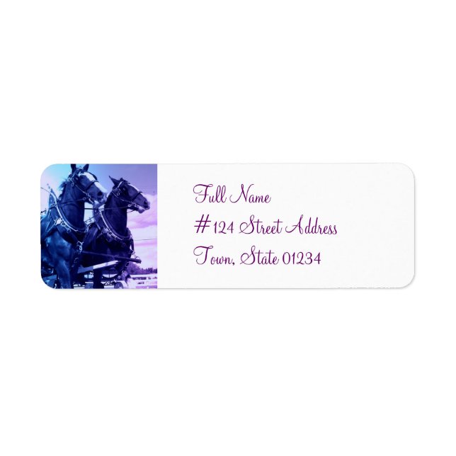 Clydesdale Horse Return Address Label (Front)