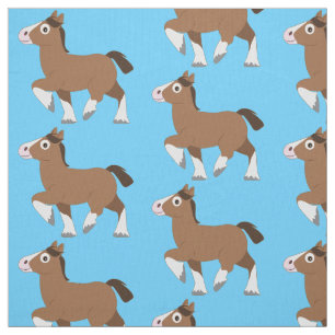 Clydesdale in Cartoon Fabric