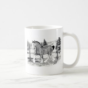 Clyesdale in field Mug