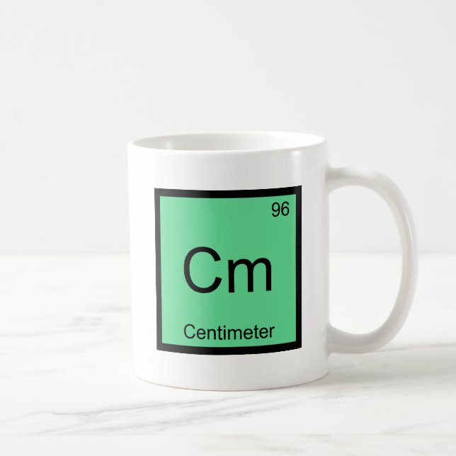 Cm - Centimetre Chemistry Element Symbol Funny Tee Coffee Mug (Right)