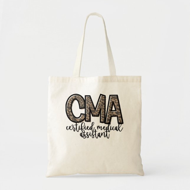 CMA Certified Medical Assistant Cute Nurse Pullove Tote Bag (Front)