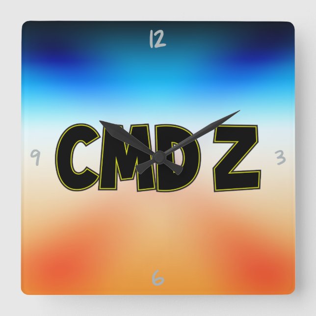 CMD Z  SQUARE WALL CLOCK (Front)