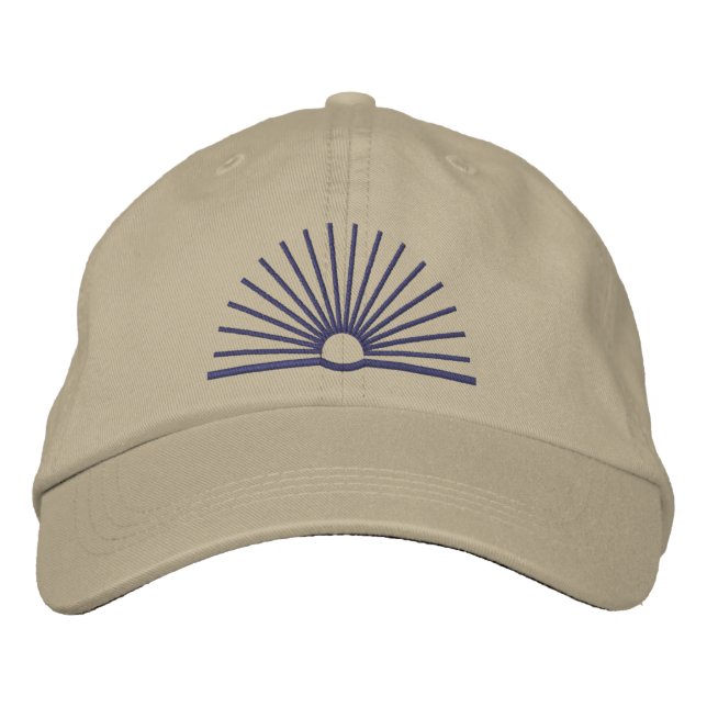 CMEC Baseball Hat - khaki with navy logo (Front)