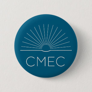 CMEC Button - turquoise with white logo